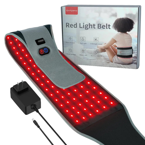 Comfytemp Red Light Therapy Belt FSA HSA Eligible Infrared Red Light Therapy for Body 22W Light Wrap with Pulse for Back Waist Muscle Pain Relief Improve Joint Inflammation